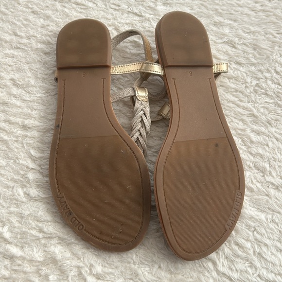 Old Navy Gold Braided Sandals, sz 8 - Picture 4 of 4